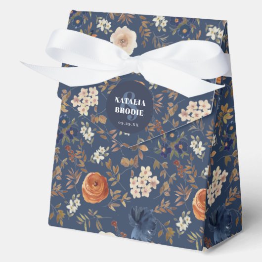 Ballotins Boho Floral Nom Date Mariage (Recto)