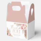 Ballotins Boho Floral Pampas Rose Merci or (Ouvert)