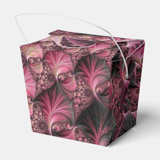 Ballotins Boho Funky Eclectique Rose Noir Abstrait Fractal (Arrière)