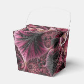 Ballotins Boho Funky Eclectique Rose Noir Abstrait Fractal (Verso)