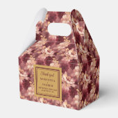 Ballotins Boho Gold Boho élégant Blush Burgundy boîte de mar (Arrière)