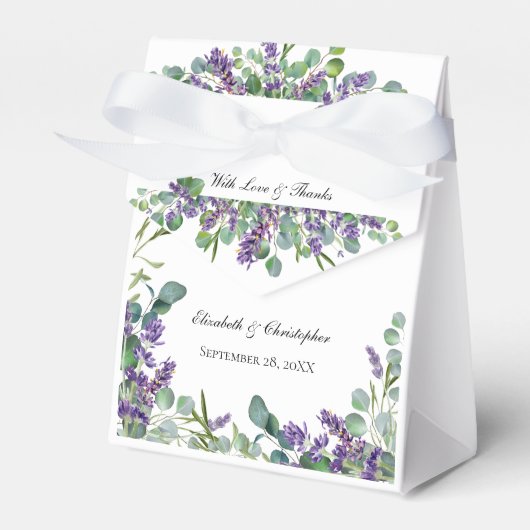 Ballotins Boho Lavender Eucalyptus Élégant Mariage formel (Verso)