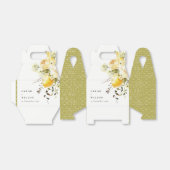 Ballotins Boho Lemon Aquarelle jaune Mariage floral (Déplié)