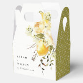 Ballotins Boho Lemon Aquarelle jaune Mariage floral (Ouvert)
