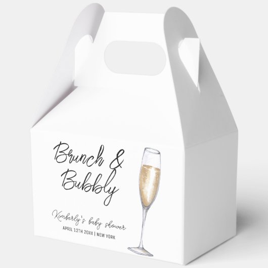 Ballotins Boho minimum Champagne Brunch Baby shower Bubbly (Verso)