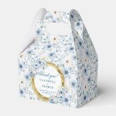 Ballotins Boho moderne Pastel Blue Gold Mariage Favor Box (Verso)