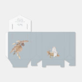 Ballotins Boho Oh Baby Dusty Blue Bassinet Baby shower (Déplié)