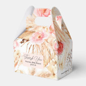 Ballotins Boho Pampas Grass rose Fleur Bébé Fille Douche Fav (Arrière)