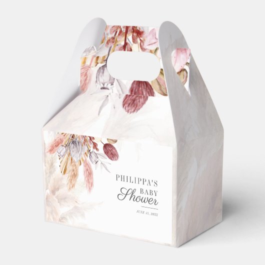 Ballotins Boho Pampas Grass séché Fleurs Baby shower fille (Verso)