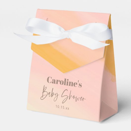 Ballotins Boho Pink Yellow Script Custom Baby Shower   (Verso)