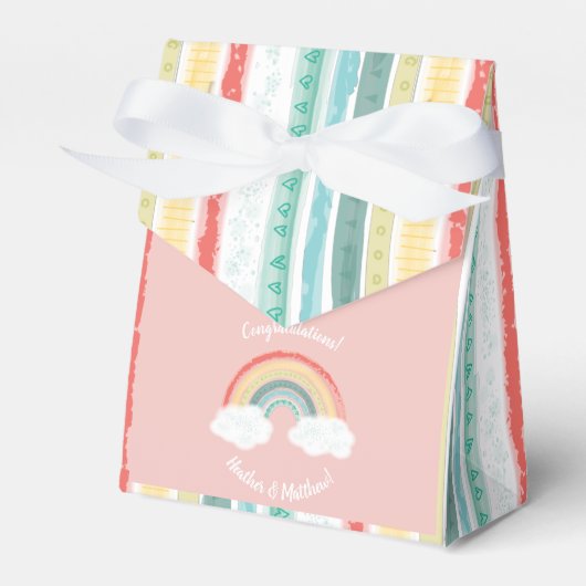 Ballotins Boho Rainbow Baby shower rose (Verso)