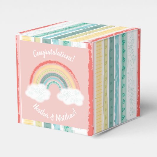 Ballotins Boho Rainbow Baby shower rose (Verso)