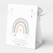 Ballotins Boho Rainbow Hearts Sage Baby shower (Arrière)