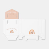 Ballotins Boho Rainbow rose bébé fille douche Merci Favorise (Déplié)