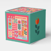 Ballotins Boho Retro Floral Bold & Bright Colorant Mariage (Verso)