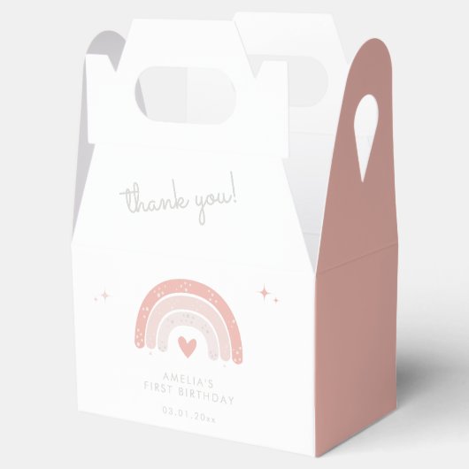 Ballotins Boho rose arc-en-ciel mignon 1ère fête d'anniversa (Ouvert)