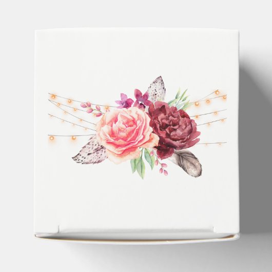 Ballotins Boho Roses plumes Mariage (Haut)