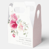 Ballotins Boho Rouge Rose Fleurs Mariage d'aquarelle (Ouvert)