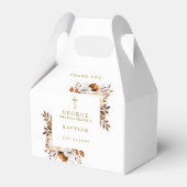 Ballotins Boho Rustique Terracotta Botanique Floral Baptême (Arrière)