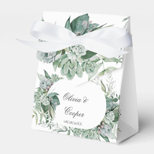Ballotins Boho Succulent Mariage de verdure (Verso)
