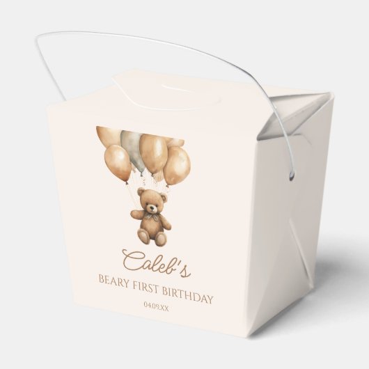 Ballotins Boho Teddy Bear Beary Première fête d'anniversaire (Arrière)