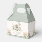 Ballotins Boho Teddy Bear Sage Green Bearly Wait Baby shower (Arrière)