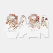 Ballotins Boho Terracotta Florals Baby shower Merci (Déplié)