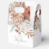 Ballotins Boho Terracotta Florals Baby shower Merci (Ouvert)