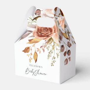 Ballotins Boho Terracotta Florals Baby shower Merci