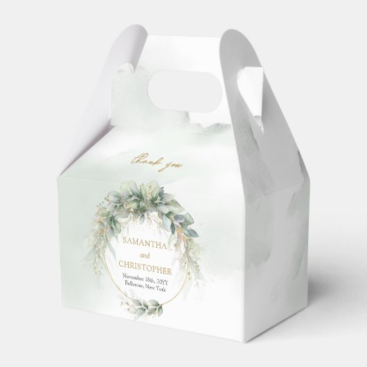 Ballotins Boho verdure eucalyptus cadre doré (Arrière)