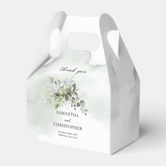 Ballotins Boho verdure eucalyptus cadre doré (Arrière)