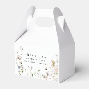 Ballotins Boho Watercolor Fleur sauvage Wedding Favor Box