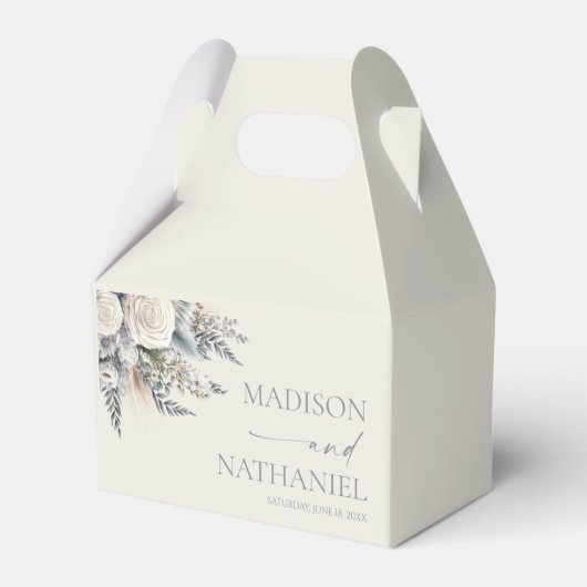 Ballotins Boho White Rose Floral Mariage Jardin (Arrière)