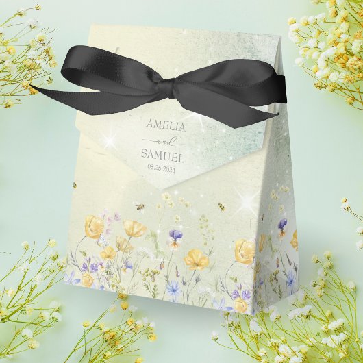 Ballotins Boho Wildflower Rustique mariage vert