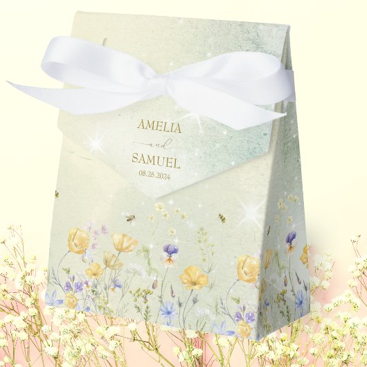 Ballotins Boho Wildflower Rustique mariage vert