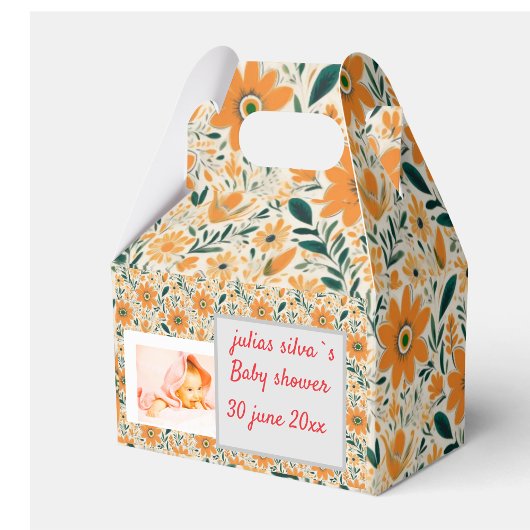 Ballotins bohoPERSONNALISÉ BLANC ORANGESHOWER Invitation