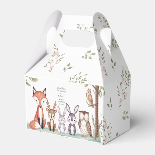 Ballotins Bois Animaux mignons Baby shower Merci (Verso)