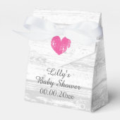 Ballotins Bois blanc rustique mignon baby shower fille (Verso)
