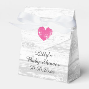 Ballotins Bois blanc rustique mignon baby shower fille