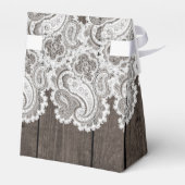 Ballotins Bois foncé rustique & dentelle Elégante Fête des m (Arrière)