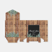 Ballotins Bois neigeux et forêt Merci noir Mariage (Déplié)