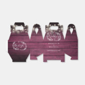 Ballotins Bois rouge rustique éclaire le Mariage floral (Déplié)