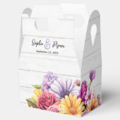 Ballotins Bois rustique et aquarelle Mariage campagnard Flor (Ouvert)