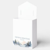 Ballotins Bois rustique Mariage forestier d'hiver Merci (Ouvert)