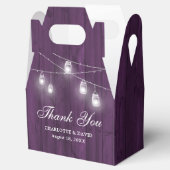 Ballotins Bois violet rustique Mariage Merci de jarres en bo (Ouvert)