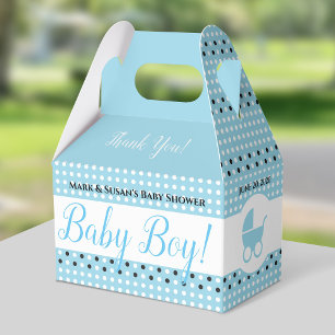 Ballotins Boîte à baby shower avec poussette - Baby Boy