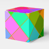 Ballotins Boîte à cadeaux Carré colorée (Verso)