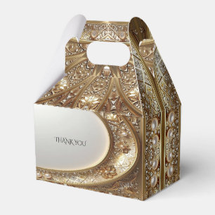 Ballotins Boîte à cadeaux dorée ornée