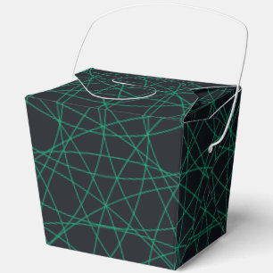 Ballotins Boîte à cadeaux géométrique noire et émeraude – Pe
