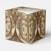 Ballotins Boîte à cadeaux ornée dorée (Arrière)